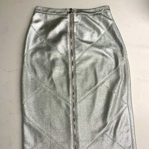 Superstar Silver Zipper Skirt Ark & Co